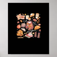 Tis The Season Pumpkin Autumn Fall Yall Leaves Tha Poster