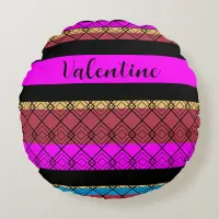 Patterned Boho Elegant Romantic Chic Stylish Round Pillow