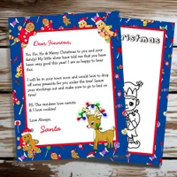 Personalized Letter from Santa + Coloring Page