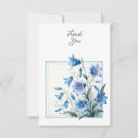 Bluebells Wedding Floral Thank You Card