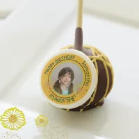 Sunflower Girl custom Birthday Photo Cake Pop