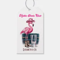 Hottie Shots Club Cowgirl Flamingo Bachelorette Gift Tags