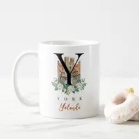 York England Monogram Letter Y Personalized Gift Coffee Mug