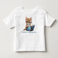 Future Bookworm Cat Reading Baby  Toddler T-shirt