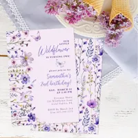 Little Wildflower 2nd Birthday Party Invitation