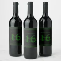 16th Wedding Anniversary Custom Wine Label