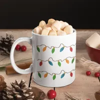 Festive Christmas String Lights Holiday Coffee Mug