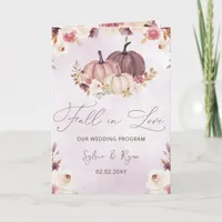 Watercolor Pumpkins Fall Wedding Program