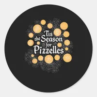 Italian Christmas Tis The Season For Pizzelles Classic Round Sticker