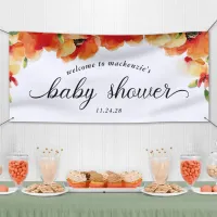 Golden Poppy Baby Shower Welcome Banner