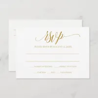 Gold RSVP Reply Card | Luxe Calligraphy (Gold)