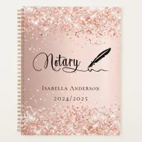 Notary loan signing agent rose gold 2025 planner