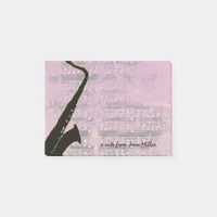 Pink Tones Saxophone Post-it Notes