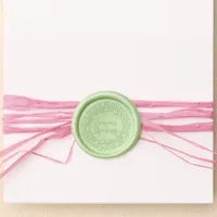 Season's Greetings Botanical Wreath Wax Seal Sticker