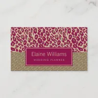 glitter gold pink Leopard print chic Cards