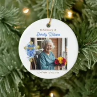 In Loving Memory | Christmas Photo Memorial Ceramic Ornament