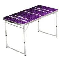 Purple Glitter on Black Dominate Everywhere | Beer Pong Table