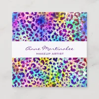 Exotic Animal Print Square Business Card