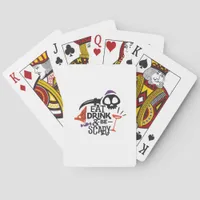 Eat Drink And Be Scary Vintage Graphic Poker Cards