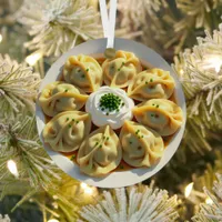 We're a Perfect Pierogi! Funny Christmas Metal Ornament