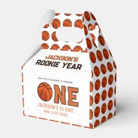 Rookie Up Basketball 1st Birthday Party Favor Boxes