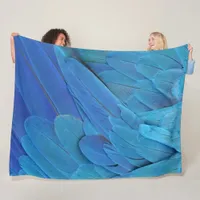 I'm blue - Macaw feathers Fleece Blanket