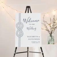 Modern Nautical Rope Wedding Welcome Sign