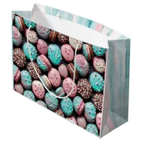 Pink and Teal Macaron Birthday Large Gift Bag