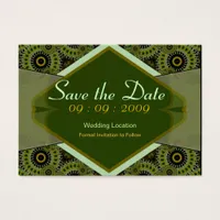 Save the Date Fractal Swirls Card