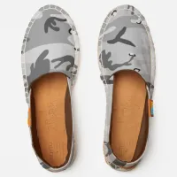 Winter Gray Camouflage Abstract Pattern Espadrilles