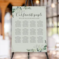 Eucalyptus Wedding Table Seating Chart Foam Board