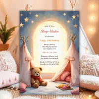 Sleep Under Cozy Pajama Party For Girls Birthday Invitation