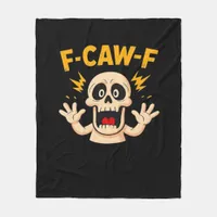 Halloween F-Caw-F Skull Fleece Blanket
