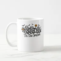Retro Tis The Season Checkered Halloween Coffee Mug