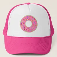 Yum Pink Frosted Donut Trucker Hat