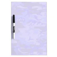 Camouflage Pastel Blue Abstract Pattern Dry Erase Board