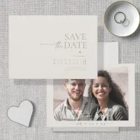 Chic Neutrals Wedding Photo Bone White ID1020 Save The Date