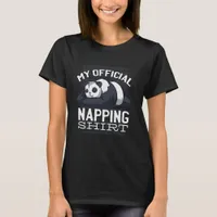 Official Napping Shirt Cute Panda