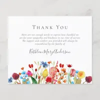 BUDGET Funeral Thank You Card | Wildflowers