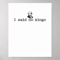 No Kings In America Bold Casual Poster
