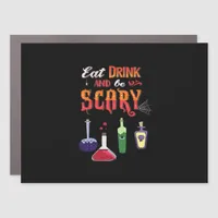Eat Drink And Be Scary Vintage Art Car Magnet