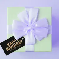 Simple Minimal Modern Typography Happy Birthday Gift Tags