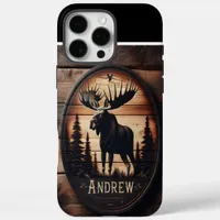 Moose Silhouette Wooden Sign iPhone 16 Pro Max Case