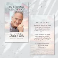 In Loving Memory Sunset Memorial Prayer Card