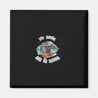 Womens Eat Drink And Be Scary Halloween Modern Magnet