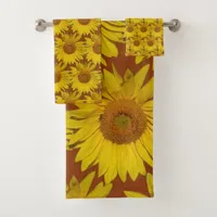 Bath Towel Set - Sunflower Mosaic