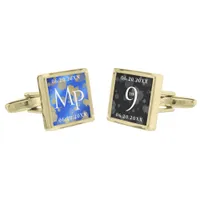 Elegant 9th Lapis Lazuli Wedding Anniversary Cufflinks