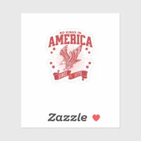 No Kings In America Since 1776 USA  Eagle Sticker