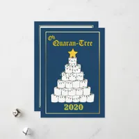 Oh Quarantine Toilet Paper Christmas Tree Funny 20 Holiday Card