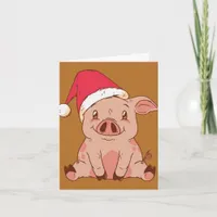 Cute Christmas Pig Card